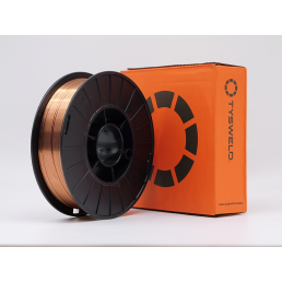 Drut miedziowany SG2 firmy TYSWELD, mała szpula 5kg