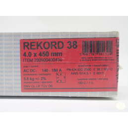 Elektrody otulone SPAWMET REKORD 38 o średnicy 4,0 mm i długości 450 mm