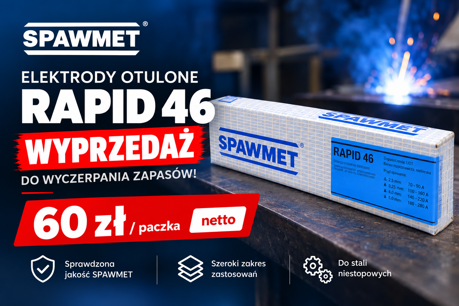 Baner reklamowy na elektrody RAPID 46